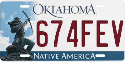 OK license plate 674FEV