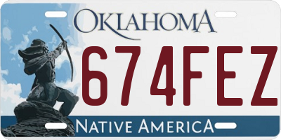 OK license plate 674FEZ