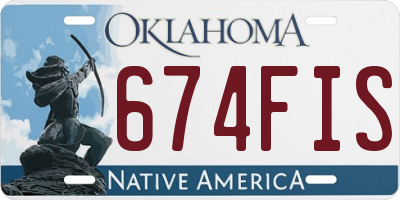 OK license plate 674FIS