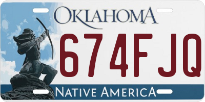 OK license plate 674FJQ