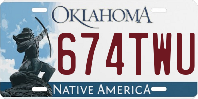 OK license plate 674TWU