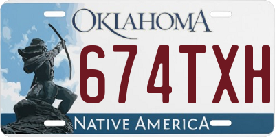 OK license plate 674TXH