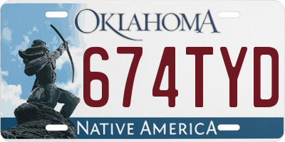 OK license plate 674TYD