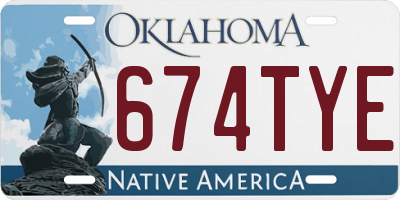 OK license plate 674TYE