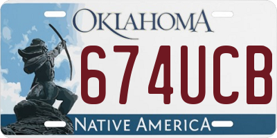 OK license plate 674UCB