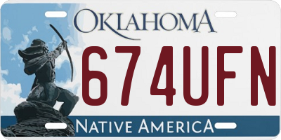 OK license plate 674UFN
