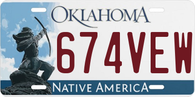 OK license plate 674VEW