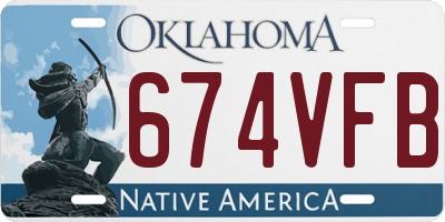 OK license plate 674VFB
