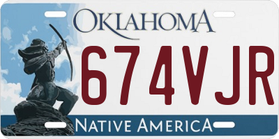 OK license plate 674VJR