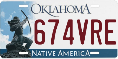 OK license plate 674VRE