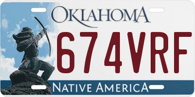 OK license plate 674VRF