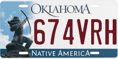 OK license plate 674VRH