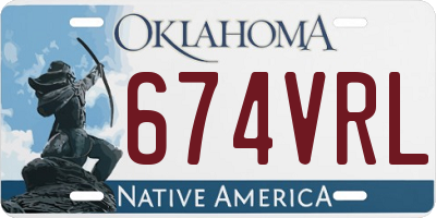 OK license plate 674VRL