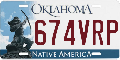 OK license plate 674VRP