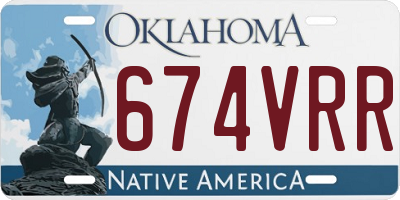 OK license plate 674VRR