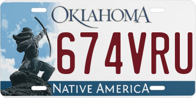 OK license plate 674VRU