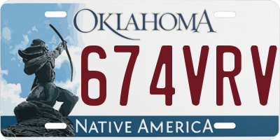 OK license plate 674VRV