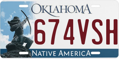 OK license plate 674VSH