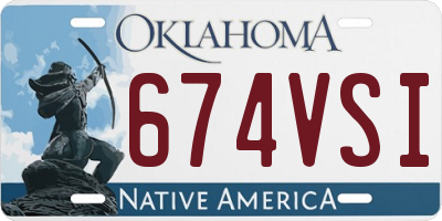 OK license plate 674VSI