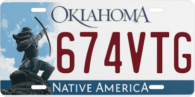 OK license plate 674VTG