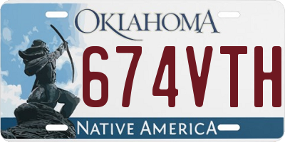 OK license plate 674VTH
