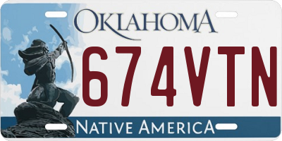 OK license plate 674VTN