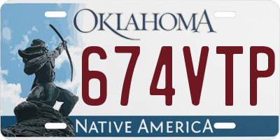 OK license plate 674VTP