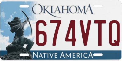 OK license plate 674VTQ