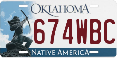 OK license plate 674WBC