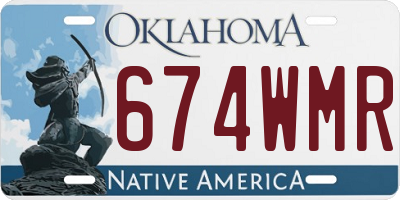 OK license plate 674WMR