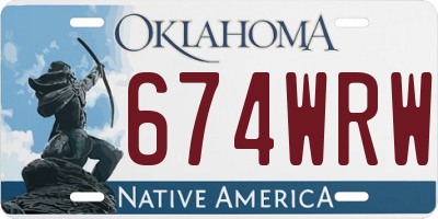 OK license plate 674WRW