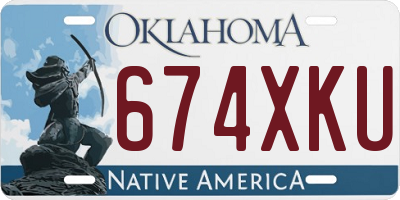 OK license plate 674XKU