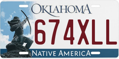 OK license plate 674XLL