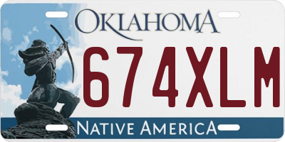 OK license plate 674XLM