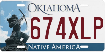OK license plate 674XLP