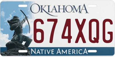 OK license plate 674XQG