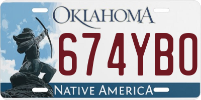 OK license plate 674YBO