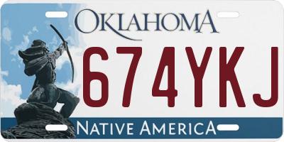 OK license plate 674YKJ
