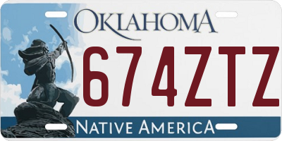 OK license plate 674ZTZ