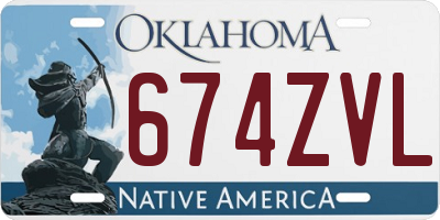 OK license plate 674ZVL