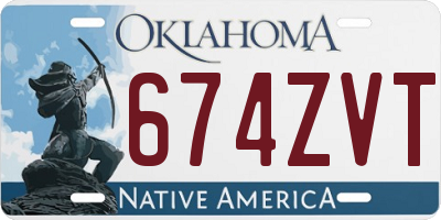 OK license plate 674ZVT
