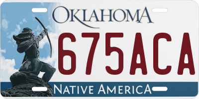 OK license plate 675ACA
