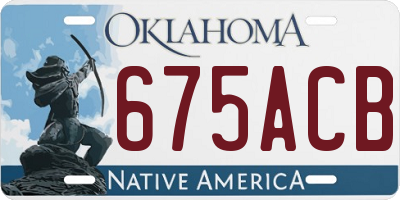 OK license plate 675ACB