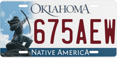 OK license plate 675AEW