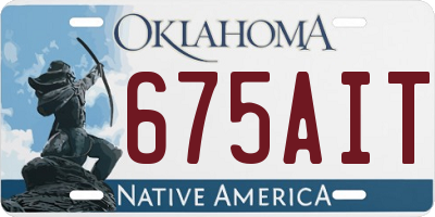 OK license plate 675AIT
