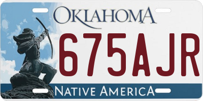 OK license plate 675AJR