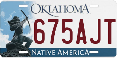 OK license plate 675AJT