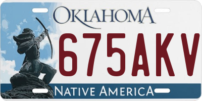 OK license plate 675AKV