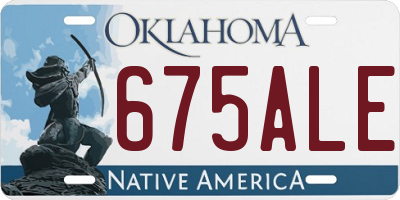 OK license plate 675ALE