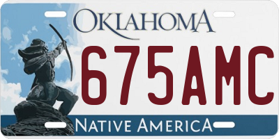 OK license plate 675AMC